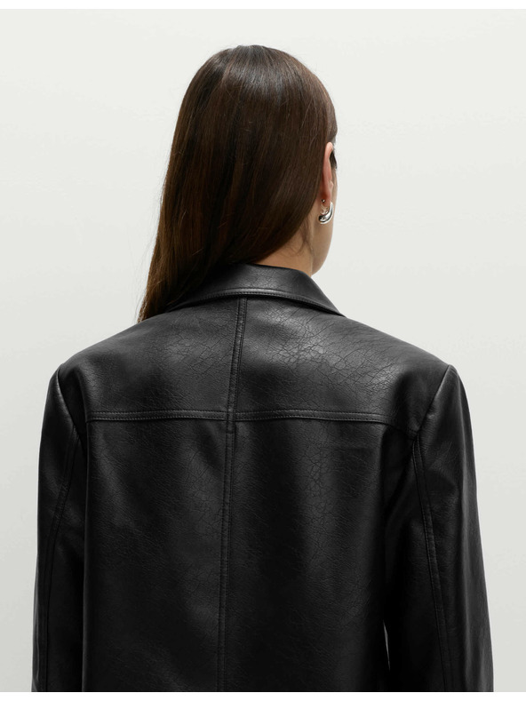 Marks & Spencer Popraskaný jednostranný sako Marks & Spencer čierna