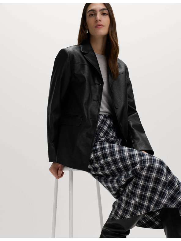 Marks & Spencer Popraskaný jednostranný sako Marks & Spencer čierna