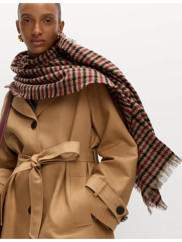 Marks & Spencer Dlhý trenčkot s páskom, s vysokým podielom bavlny Marks & Spencer hnedá