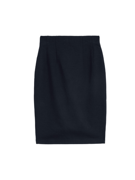 Marks & Spencer Žerzejová puzdrová sukňa po kolená Marks & Spencer námorná modrá