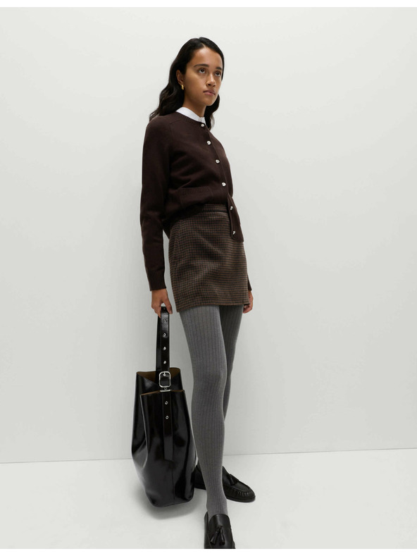 Marks & Spencer Kockovaná mini sukňa áčkového strihu Micro Dogtoot Marks & Spencer hnedá