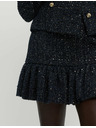 Marks & Spencer Nazbieraná minisukňa z lurexu s trblietkami Marks & Spencer námorná modrá