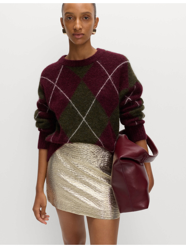 Marks & Spencer Puzdrová mini sukňa s metalickou textúrou Marks & Spencer zlatá