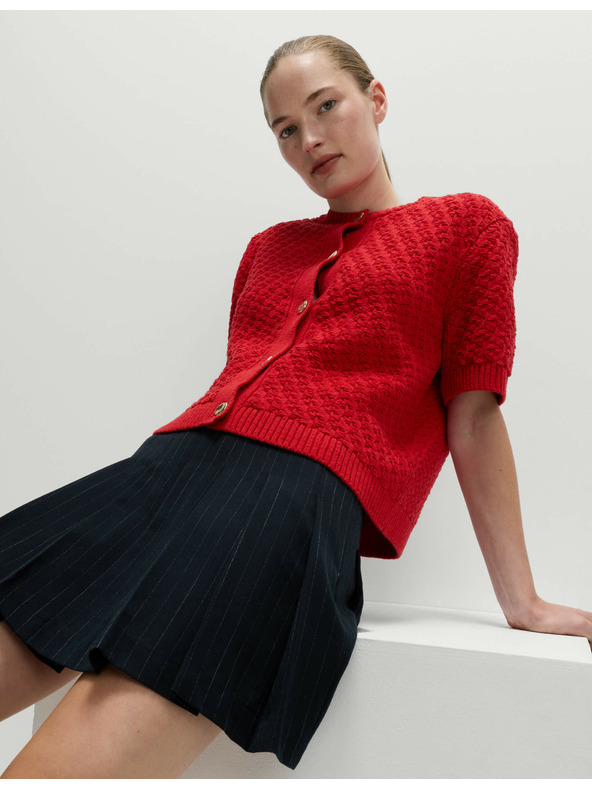 Marks & Spencer Plisovaná mini sukňa so pásikmi Marks & Spencer námorná modrá