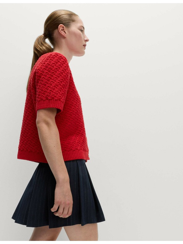 Marks & Spencer Plisovaná mini sukňa so pásikmi Marks & Spencer námorná modrá