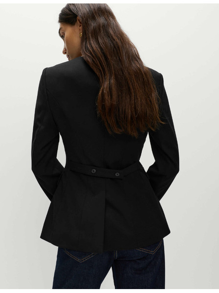 Marks & Spencer Bunda bez goliera Marks & Spencer čierna