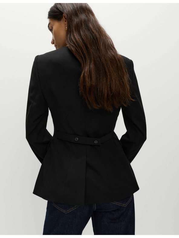 Marks & Spencer Bunda bez goliera Marks & Spencer čierna