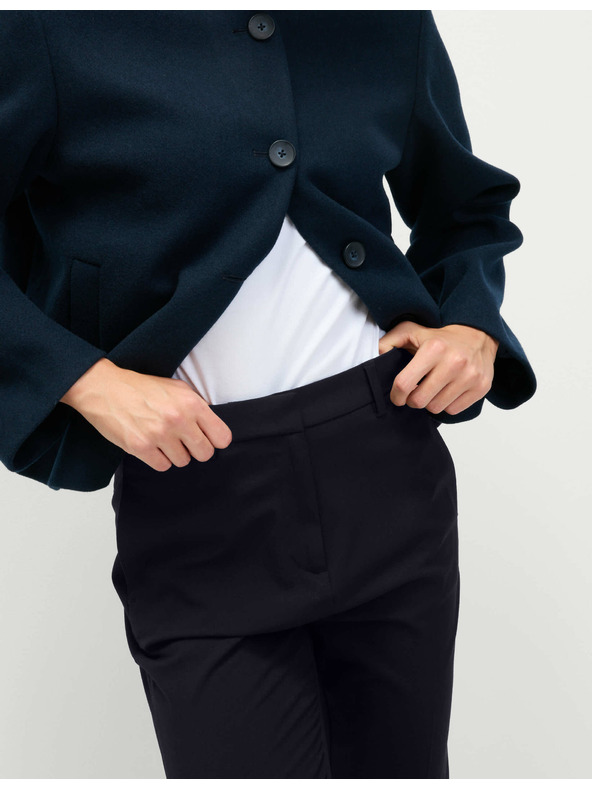 Marks & Spencer Nohavice po členky so strečom, úzky strih Marks & Spencer námorná modrá