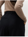 Marks & Spencer Tkaná plisovaná kalhotová sukňa so širokými nohavicami Marks & Spencer čierna