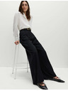 Marks & Spencer Plisované nohavice so širokými nohavicami Marks & Spencer čierna