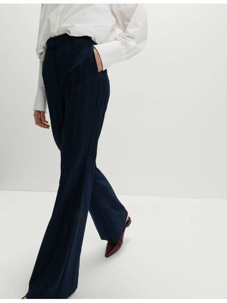 Marks & Spencer Úzke zvonové nohavice s prúžkami Marks & Spencer námorná modrá