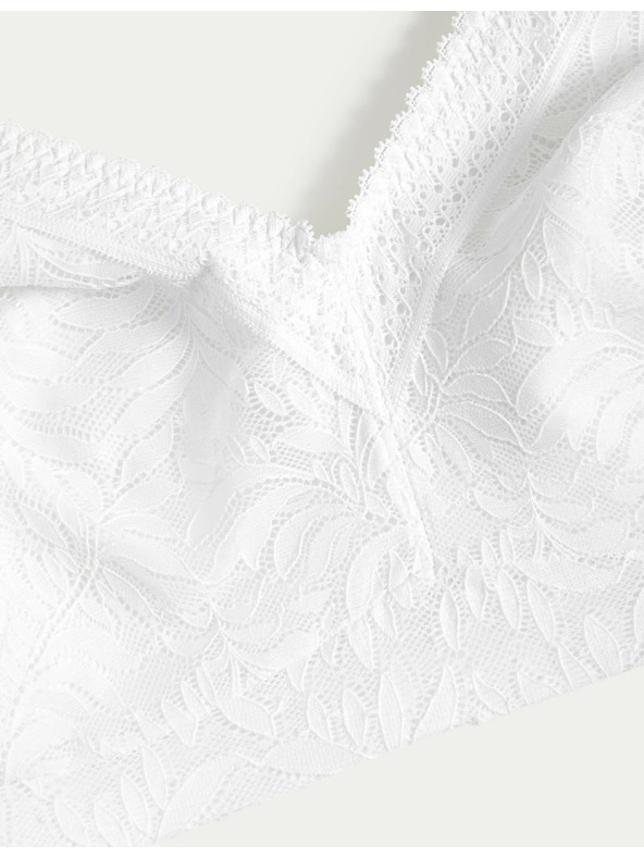 Marks & Spencer Čipkovaná podprsenka s kosticami so zmršťovacím efektom a technológiou Flexifit™ Marks & Spencer biela