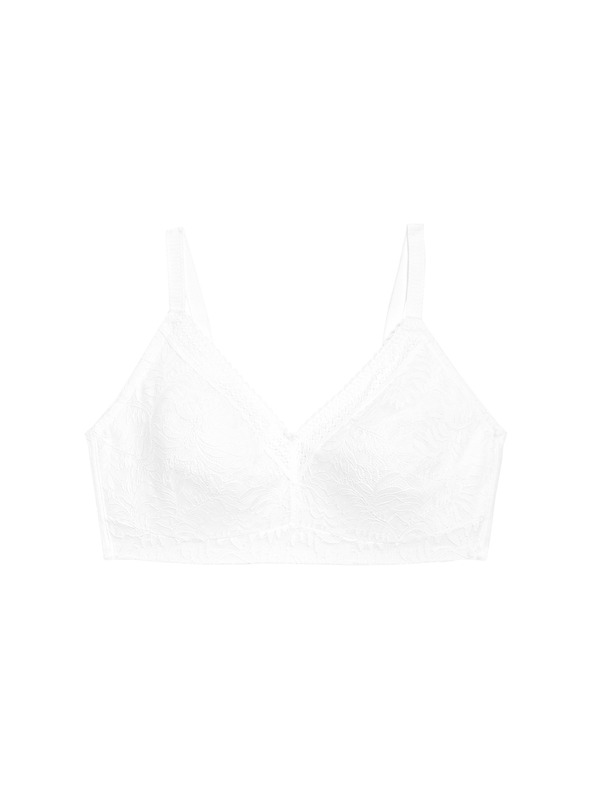 Marks & Spencer Čipkovaná podprsenka s kosticami so zmršťovacím efektom a technológiou Flexifit™ Marks & Spencer biela