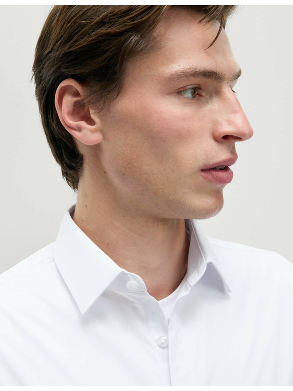 Marks & Spencer Košeľa s dlhým rukávom Marks & Spencer slim fit, 3 kusy v balení biela