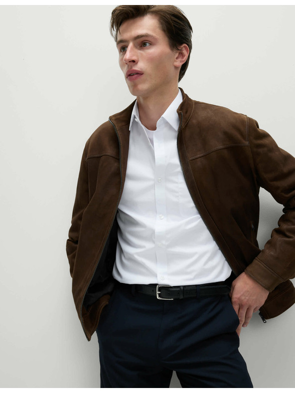 Marks & Spencer Košeľa s dlhým rukávom Marks & Spencer slim fit, 3 kusy v balení biela