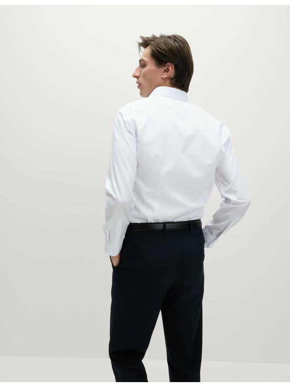 Marks & Spencer Košeľa s dlhým rukávom Marks & Spencer slim fit, 3 kusy v balení biela