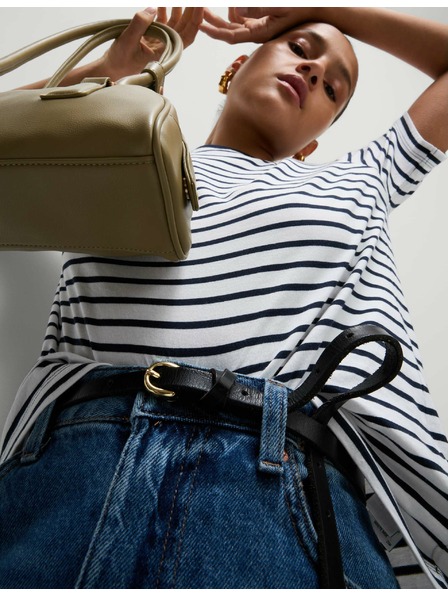 Marks & Spencer Modro-biele dámske pruhované tričko Marks & Spencer