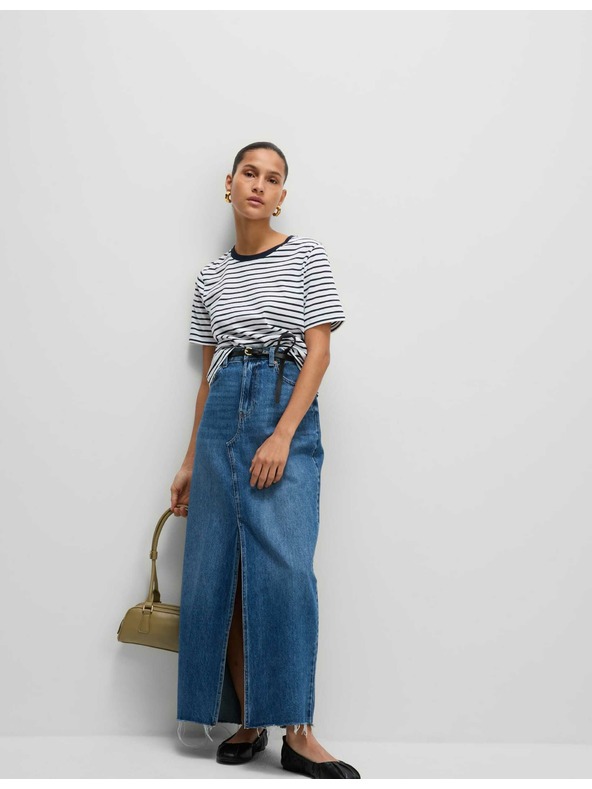 Marks & Spencer Modro-biele dámske pruhované tričko Marks & Spencer