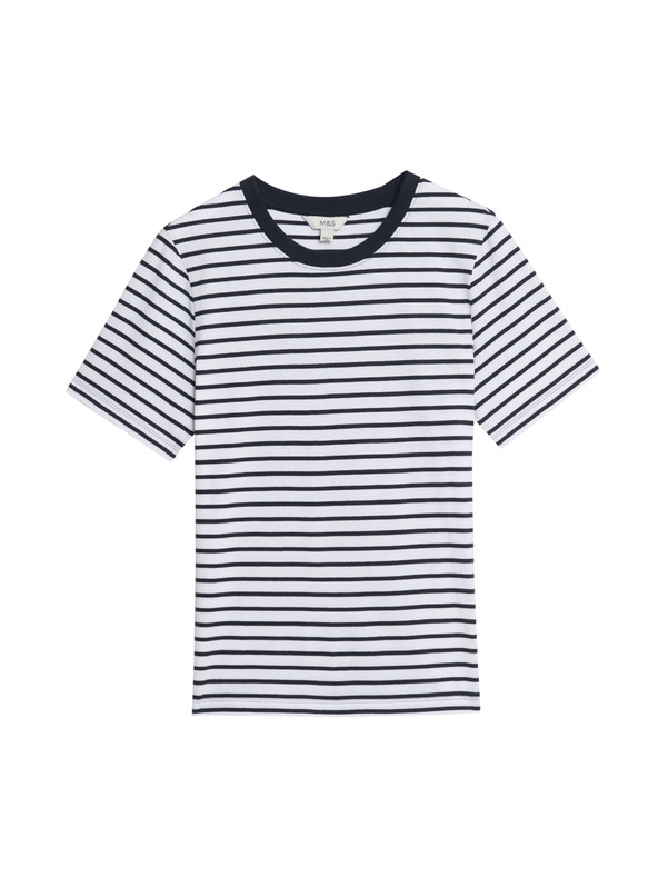 Marks & Spencer Modro-biele dámske pruhované tričko Marks & Spencer