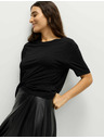 Marks & Spencer Voľné tričko z bavlny a modalu Marks & Spencer čierna