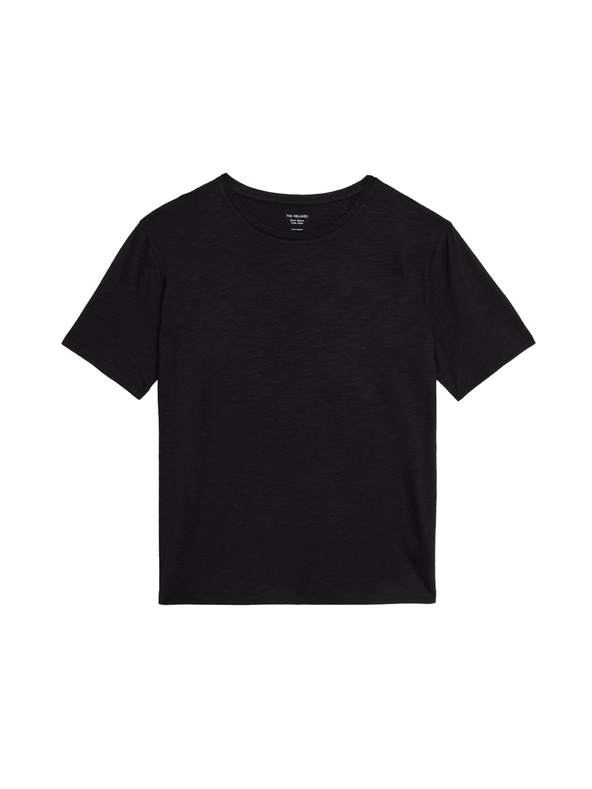 Marks & Spencer Voľné tričko z bavlny a modalu Marks & Spencer čierna