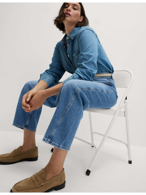 Marks & Spencer Modré dámske džínsy typu boyfriend Marks & Spencer