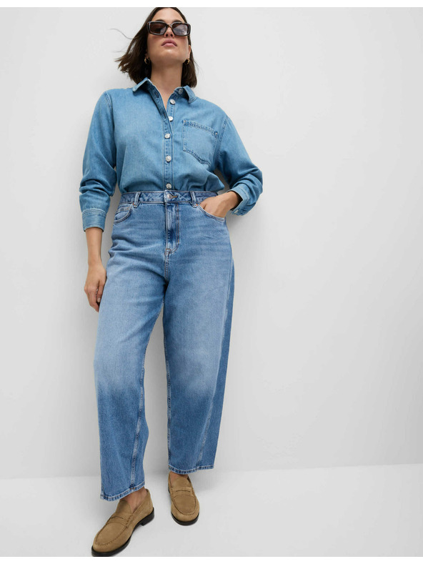 Marks & Spencer Modré dámske džínsy typu boyfriend Marks & Spencer