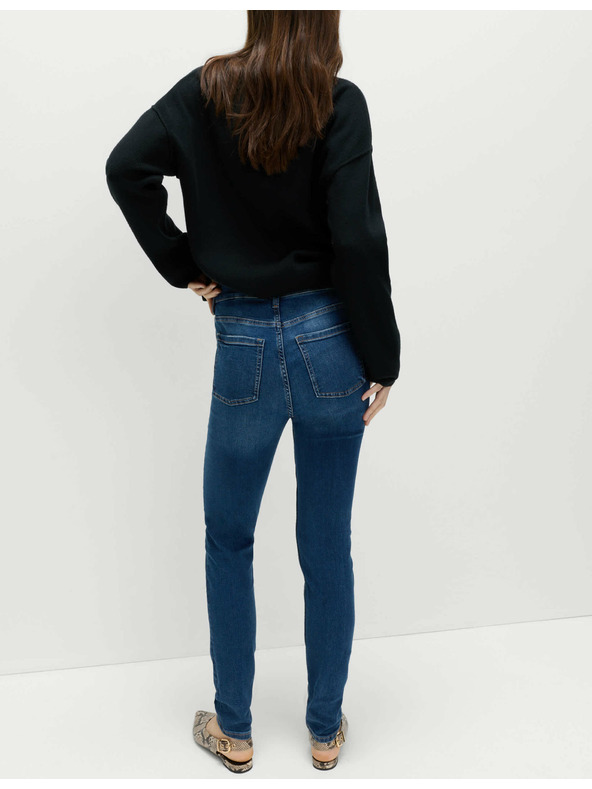 Marks & Spencer Tmavomodré dámske džínsy slim fit strihu Marks & Spencer