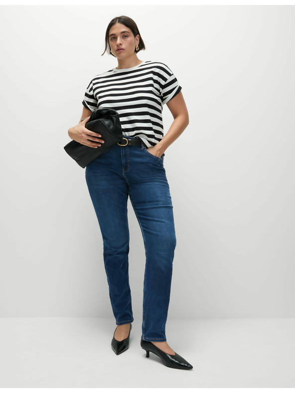 Marks & Spencer Tmavomodré dámske džínsy slim fit strihu Marks & Spencer