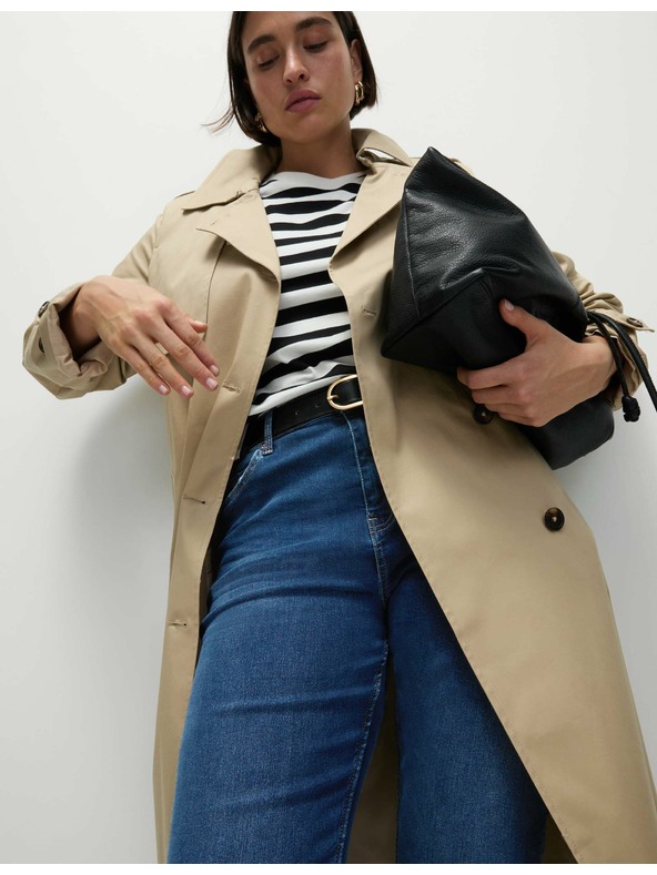 Marks & Spencer Tmavomodré dámske džínsy slim fit strihu Marks & Spencer