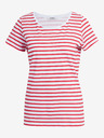 Orsay Bielo-červené dámske pruhované tričko ORSAY