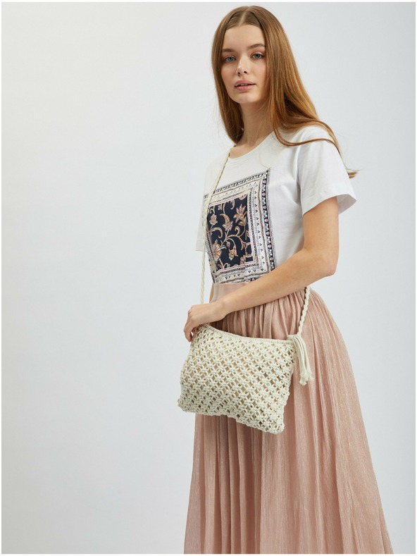 Orsay Krémová dámska crossbody kabelka ORSAY