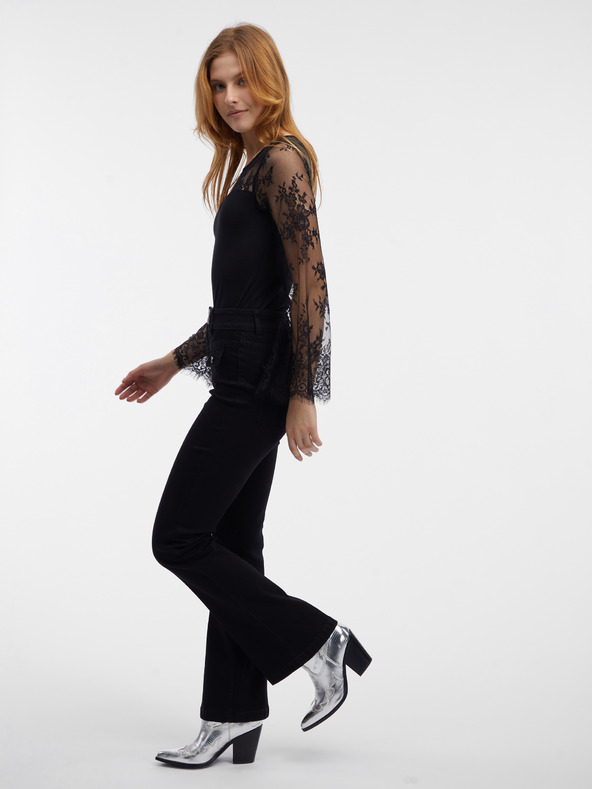 Orsay Čierne dámske čipkové body ORSAY