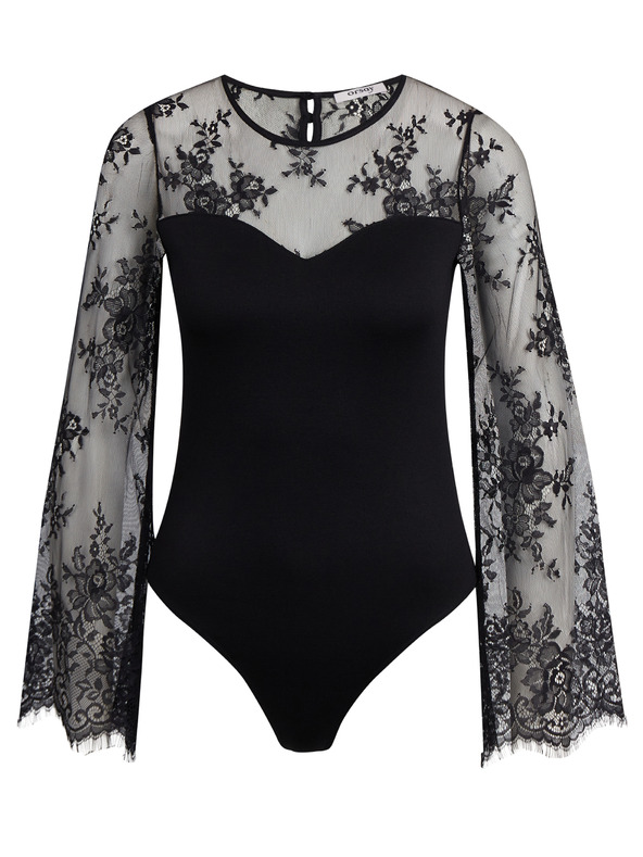 Orsay Čierne dámske čipkové body ORSAY