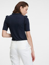 Orsay Tmavomodré dámske tričko s čipkou ORSAY