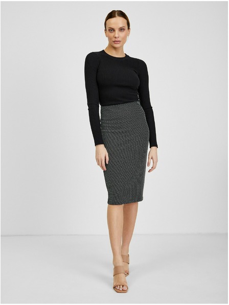 Orsay Bielo-čierna dámska vzorovaná sukňa ORSAY