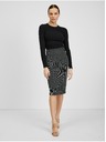 Orsay Bielo-čierna dámska vzorovaná sukňa ORSAY