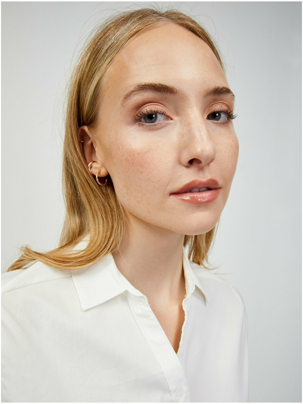 Orsay Krémová košeľa s krátkym rukávom ORSAY