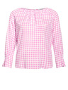 Orsay Ružová kockovaná blúzka s dlhým rukávom ORSAY