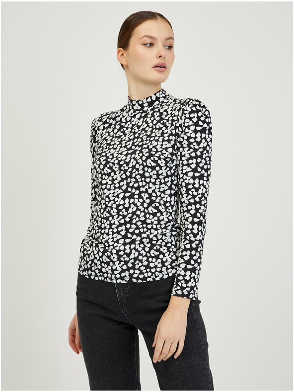 Orsay Paisy bielo-čierne dámske vzorované tričko ORSAY