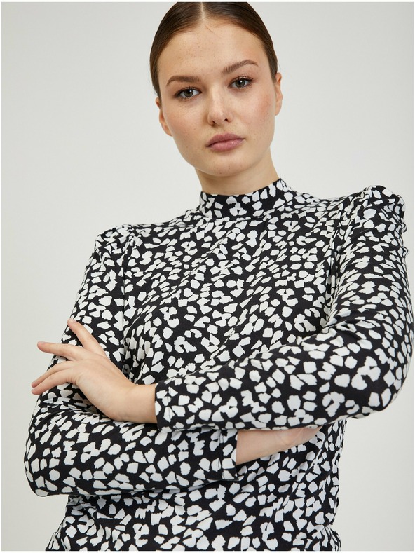 Orsay Paisy bielo-čierne dámske vzorované tričko ORSAY