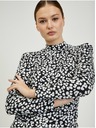 Orsay Paisy bielo-čierne dámske vzorované tričko ORSAY