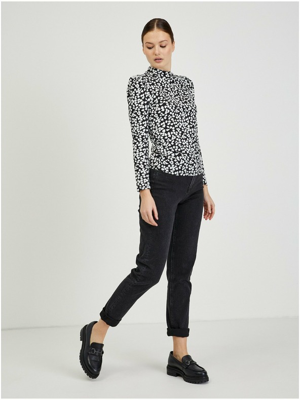 Orsay Paisy bielo-čierne dámske vzorované tričko ORSAY