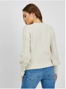 Orsay Krémový dámsky vzorovaný sveter s balónovými rukávmi ORSAY