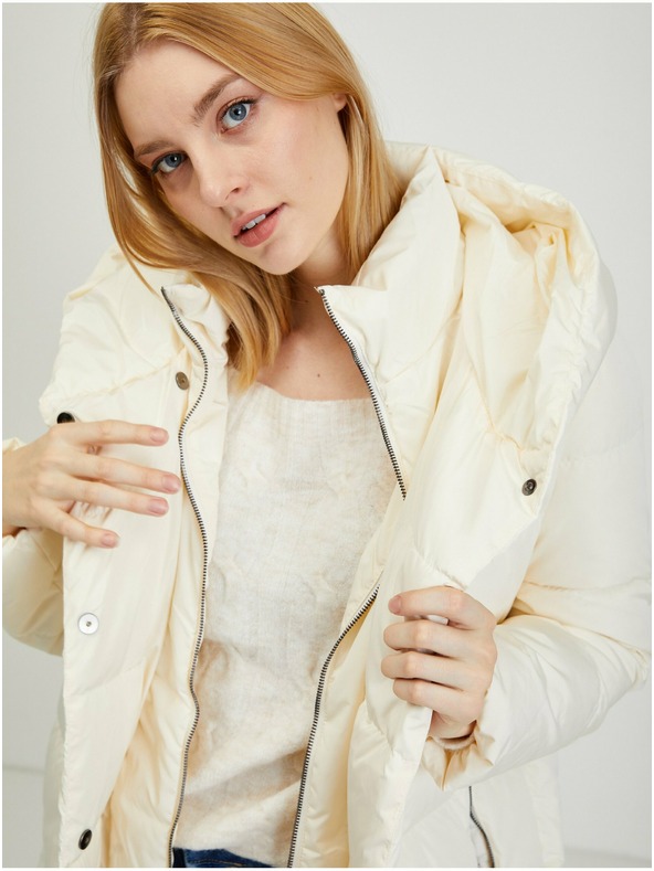 Orsay Krémový dámsky páperový kabát ORSAY