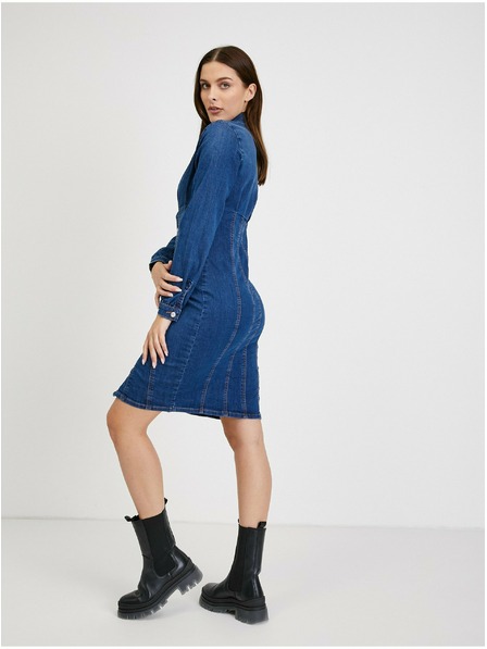 Orsay Modré džínsové košeľové šaty ORSAY
