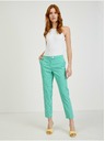 Orsay Svetlozelené dámske kárované nohavice ORSAY