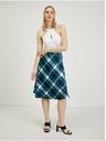 Orsay Zelená a modrá dámska kockovaná sukňa ORSAY