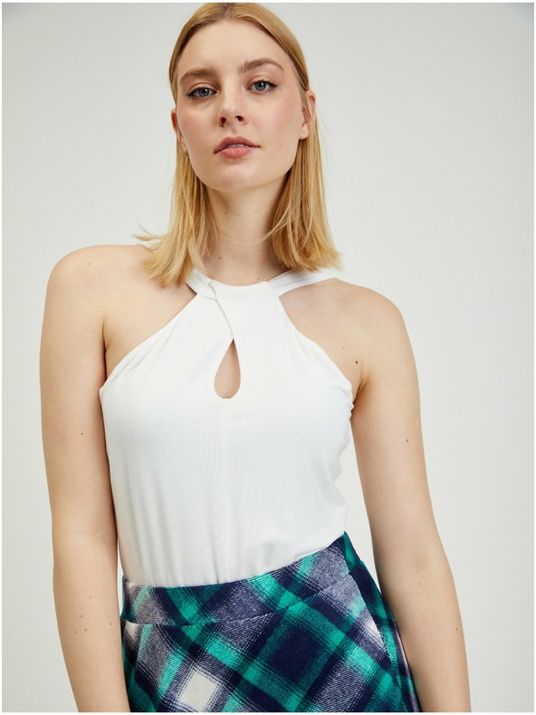 Orsay Zelená a modrá dámska kockovaná sukňa ORSAY