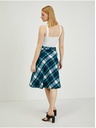 Orsay Zelená a modrá dámska kockovaná sukňa ORSAY